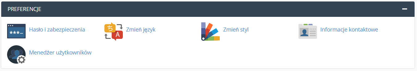 cpanel-preferencje